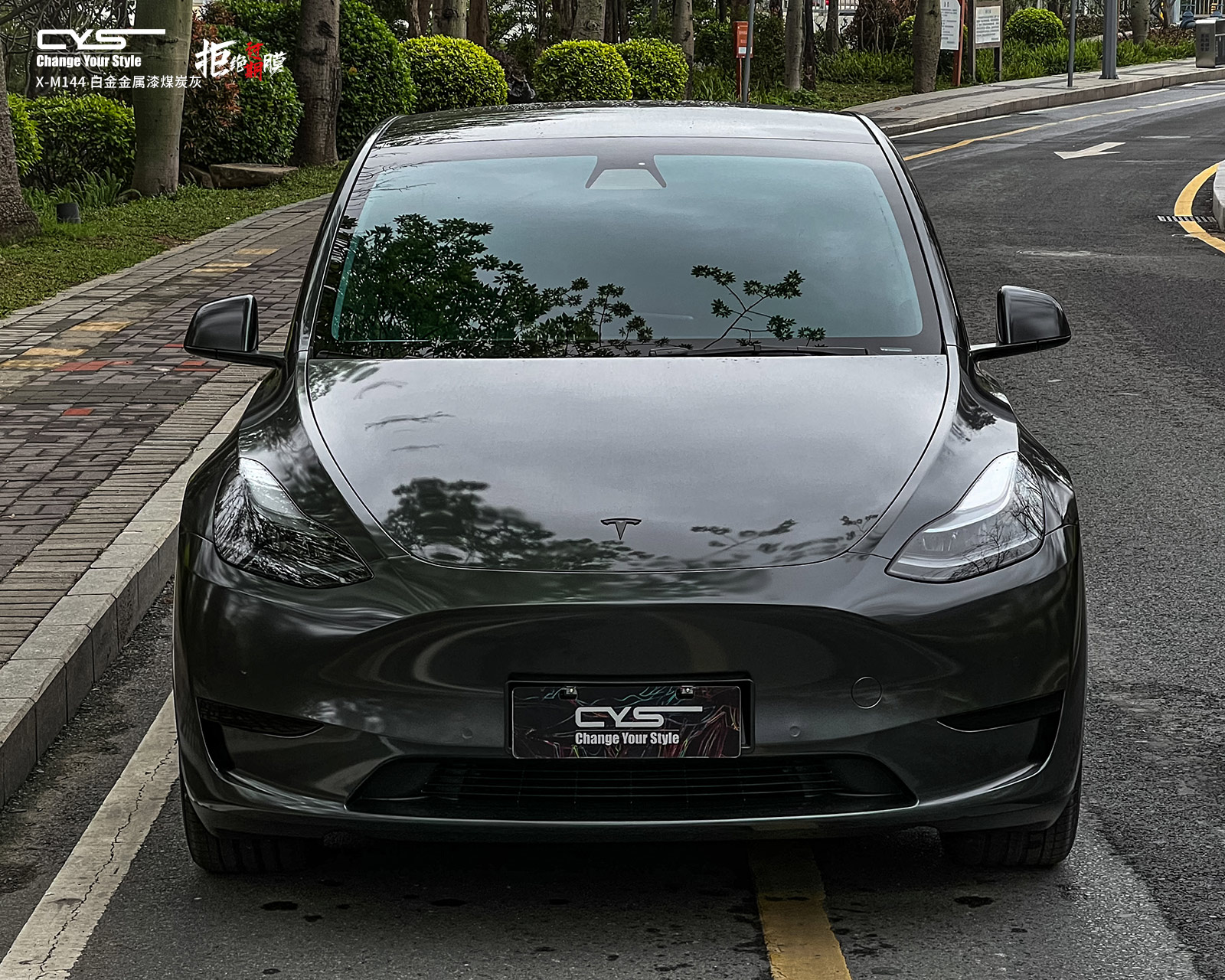 X-M144白金金属漆煤炭灰|Model  Y