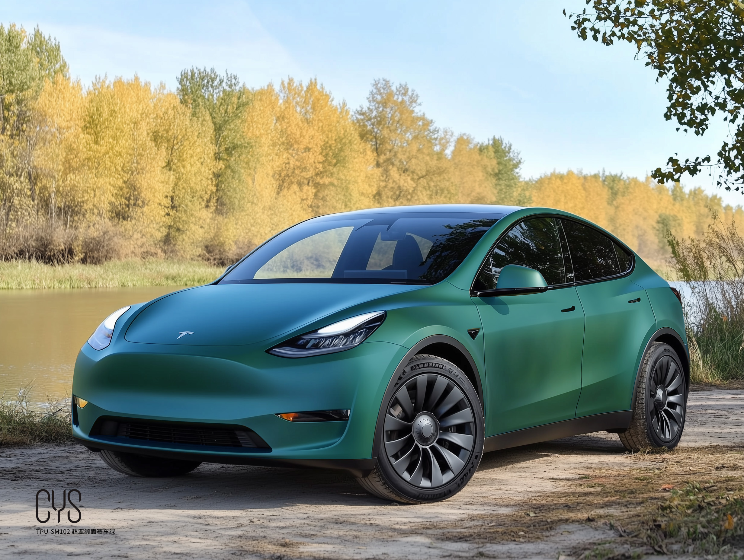 TPU-SM102 超亚缎面赛车绿|特斯拉model y