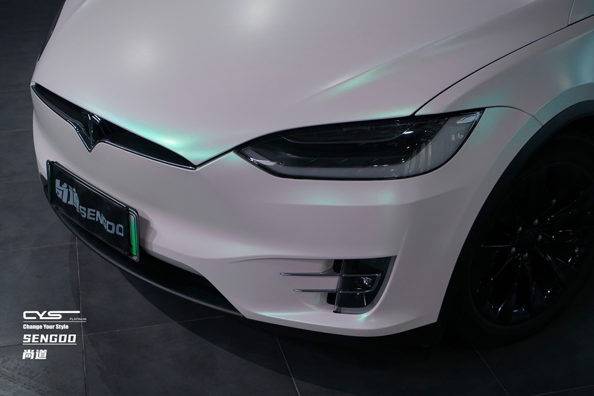特斯拉 Model X|幻彩曙光白+CYS-MG05