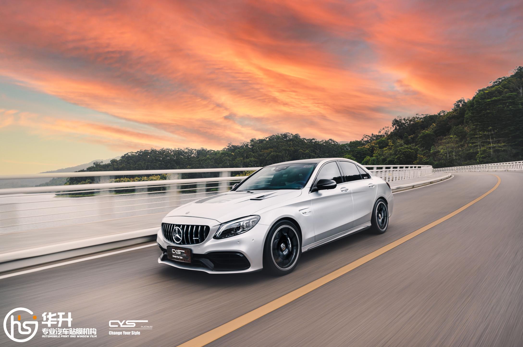 奔驰AMG C63|电光金属钛银+PM190