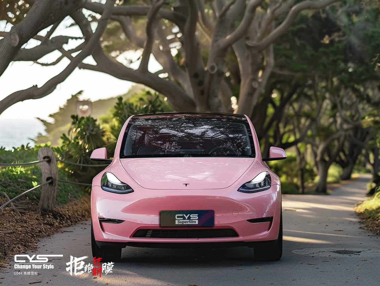 G044 亮樱雪粉|特斯拉 model y