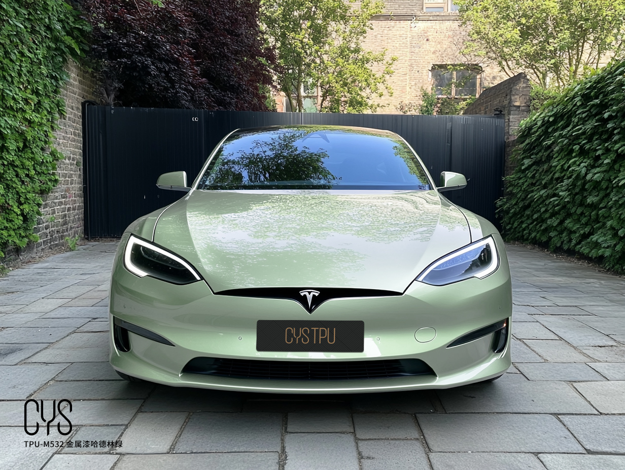 TPU-M532 金属漆哈德林绿|特斯拉Model S