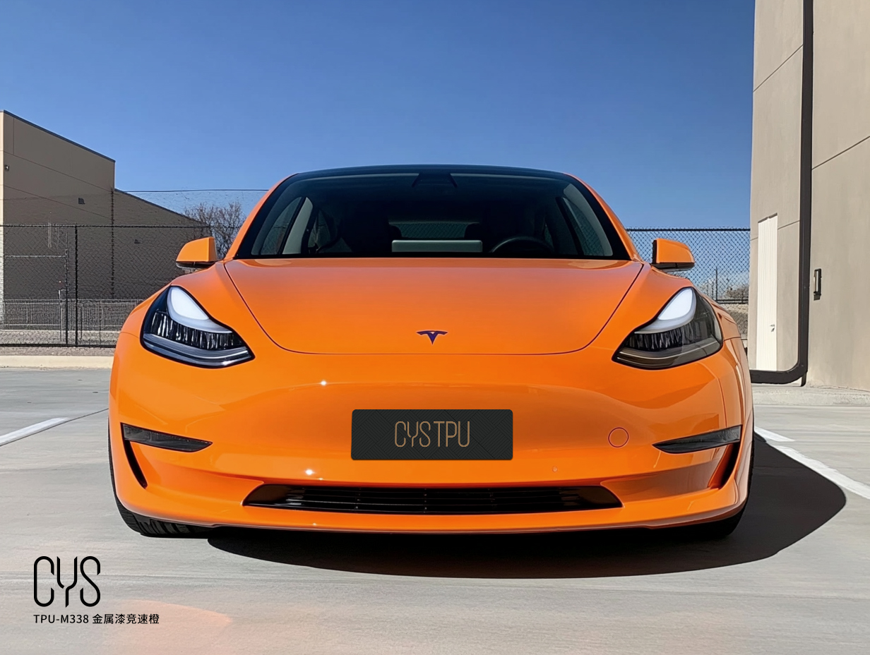 TPU-M338 金属漆竞速橙|特斯拉Model 3