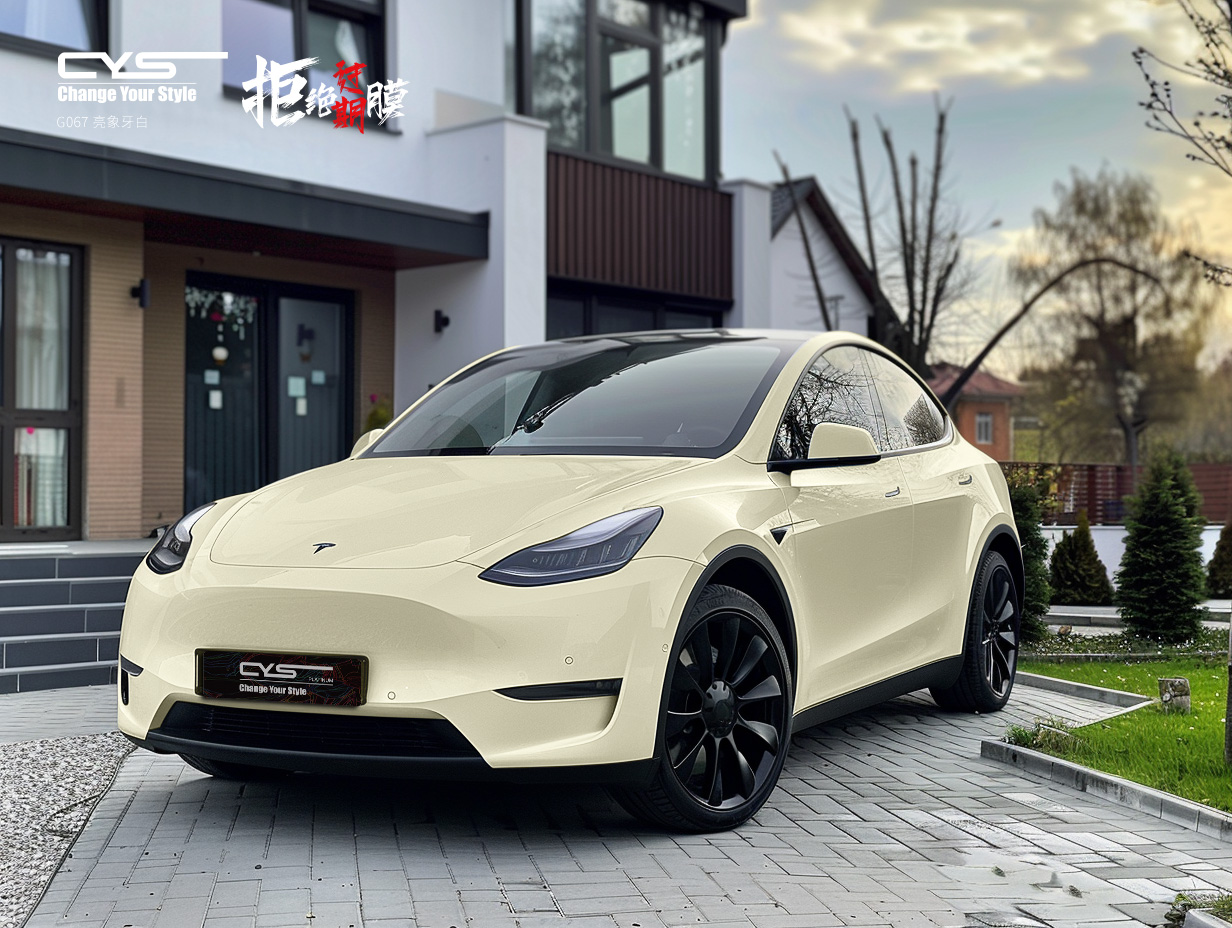 G067 亮象牙白|tesla model y