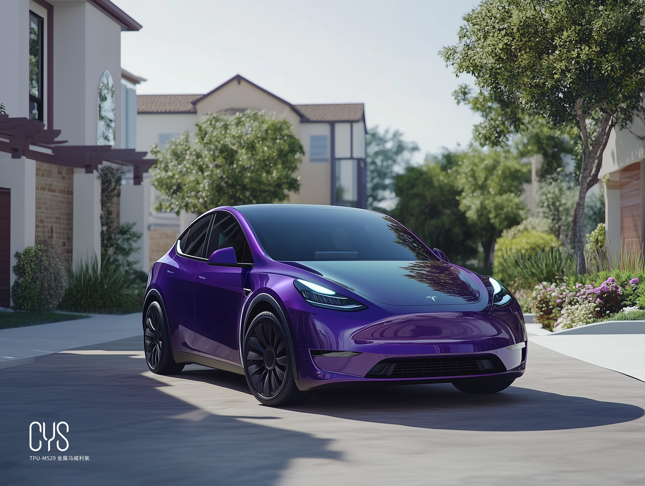 TPU-M529 金属马威利紫|特斯拉model y